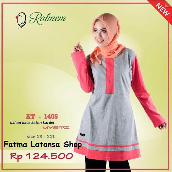 atasan dewasa/baju muslim/Rahnem AT 1405/baju wanita/tunik/atasan wanita/dress