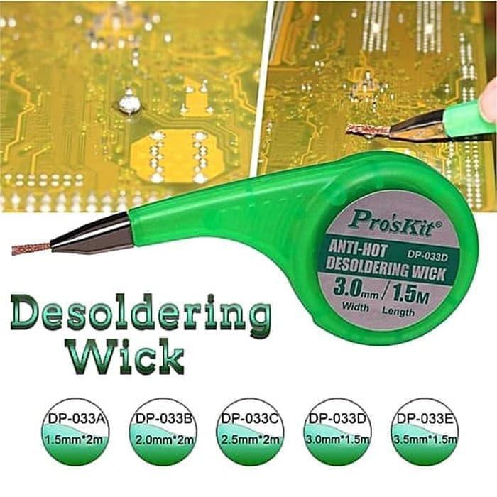 PROSKIT DP-033D Solder Wick - Anti-Hot Desoldering Wick Original