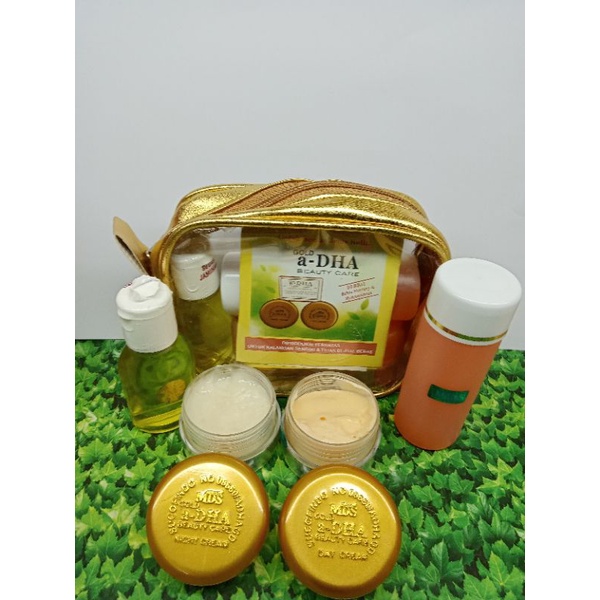 PAKET CREAM A DHA GOLD ORIGINAL TUTUP TIMBUL ( 4in1 ) KEMASAN DOMPET