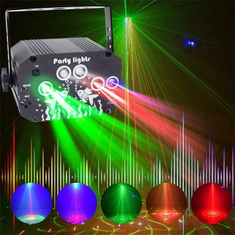 Lampu Panggung Laser Projector USB LED Lampu Sorot Panggung RGB Laser Proyektor Disco Party Lighing