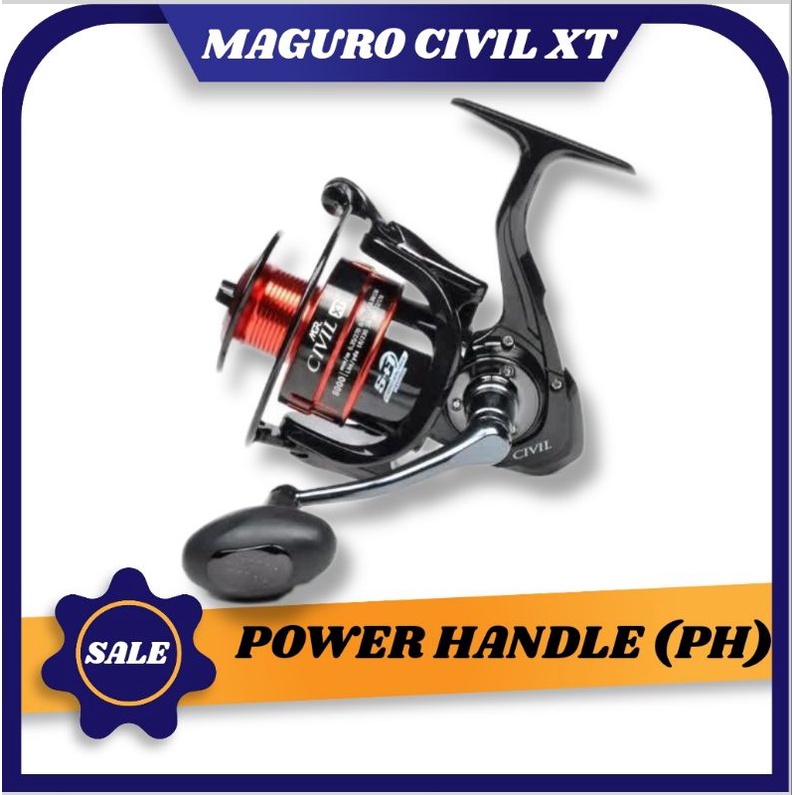 {COD} Reel Maguro Civil XT POWER HANDLE ukuran 1000 | 2000 | 3000 | 4000 | 6000 | 8000. TERLARIS