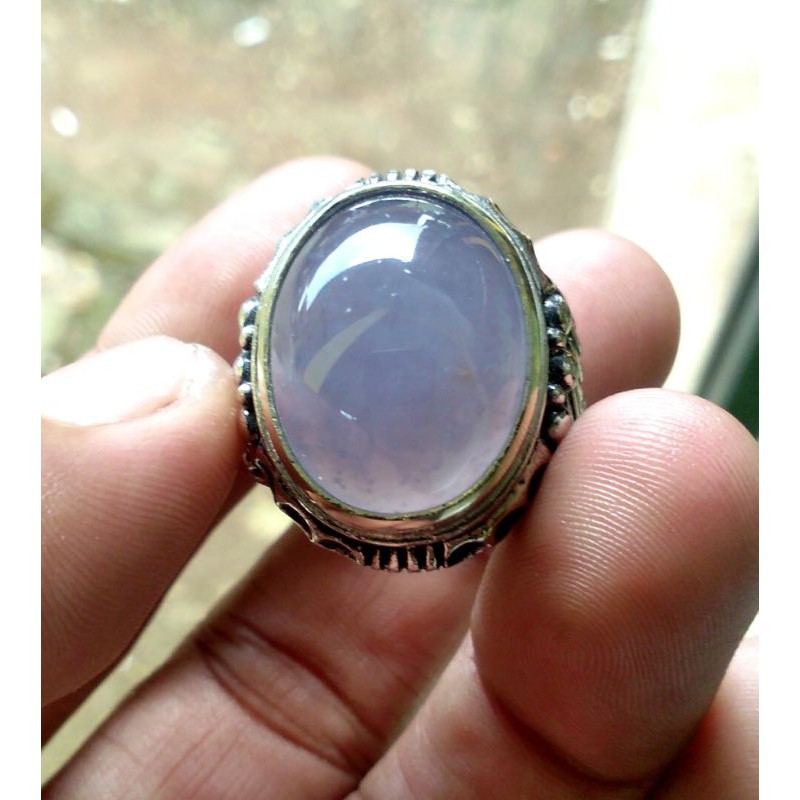 Cincin Batu Akik BIRU LANGIT BATURAJA asli batu bukn sintetis yaman api kecubung bacan