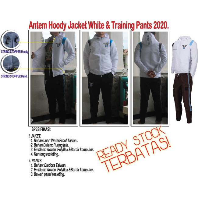 LAZIO Antem Hoody Jacket White 2020.