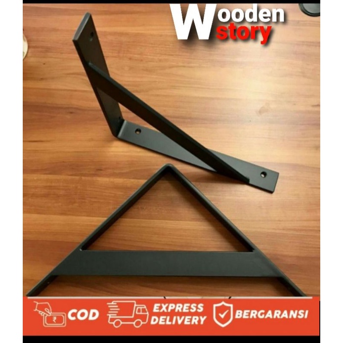 Braket Ambalan Besi Siku-Penyangga kayu Ambalan