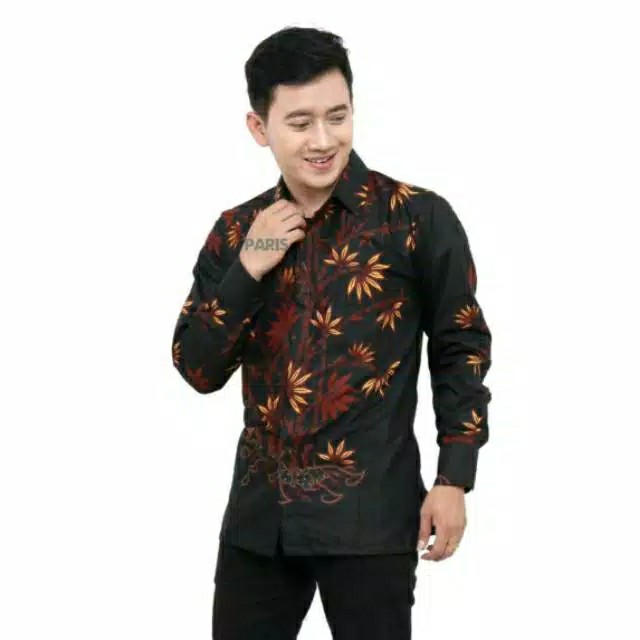 Kemeja Batik Pria Ppbtk07 Modern Lengan Panjang Casual Modis Trendy Masa Kini M L Xl Asli Pekalongan