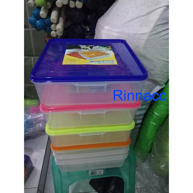 Tempat Kue Lapis 20cm 3Liter / Box Plastik / Tempat Sayur / Kotak Wadah Serbaguna