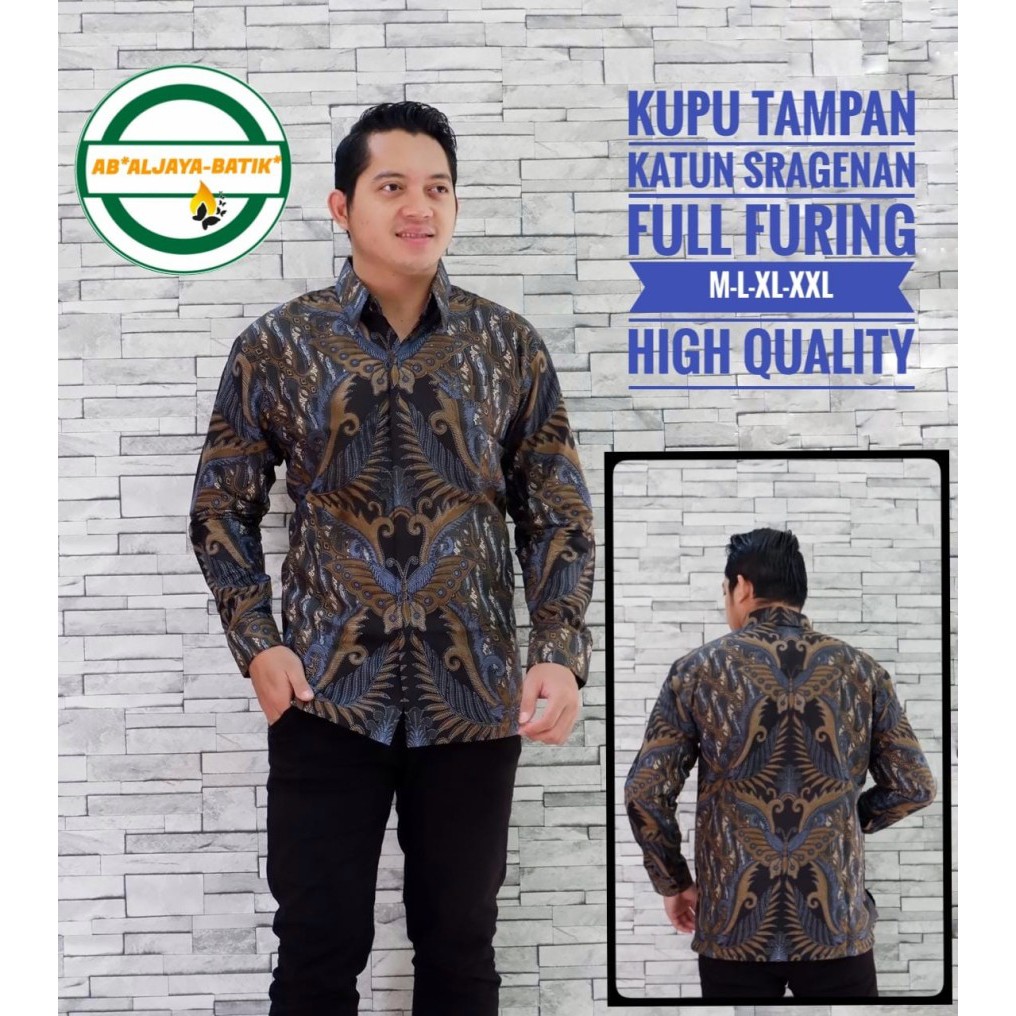 Kupu Ksatria Kemaja Batik Pria Panjang Full Furing by Aljaya Batik