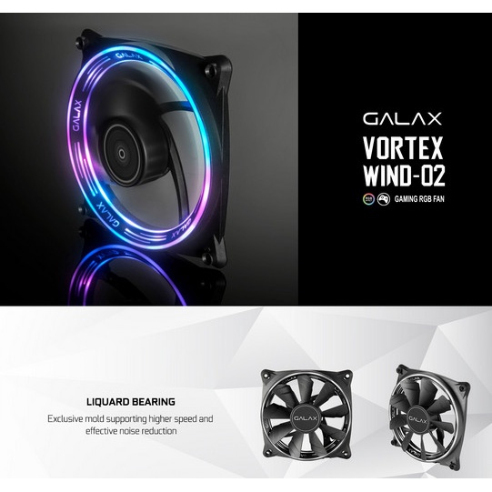 GALAX Vortex Wind-02 (VW-02) ARGB 12CM Fan 1200RPM