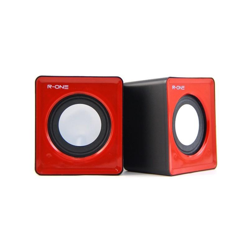 PROMO SPEAKER LAPTOP / PC MURAH R-ONE T-001 VARIAN WARNA MERAH BIRU HIJAU SPEAKER + TOMBOL VOLUME - TEKNO KITA - TEKNO KITA