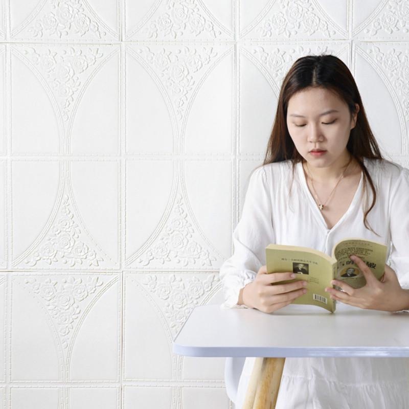 (TERMURAH) Wallpaper Foam 3D Ukuran Wallpaper Plafon High Quality Dekor Kamar bunga manik-manik-7