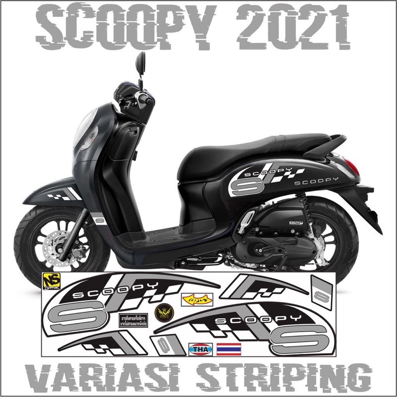 STICKER LIS SCOOPY 2021 VARIASI LIS SIMPLE ABU 003 -INDIGO01 STICKER-
