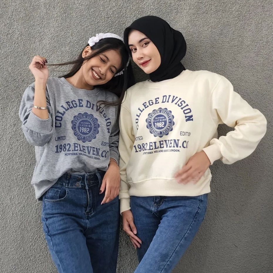 Outwear Crewneck Croope Sweatshirt College Division Trendy