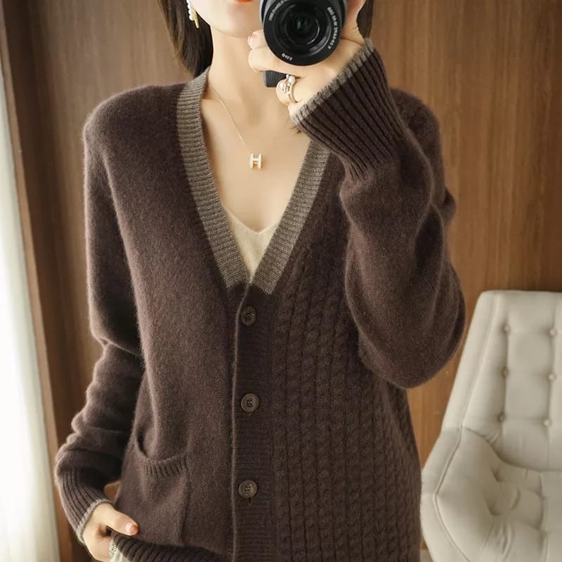 Weki Korean Cardigan Wanita Outer Rajut Import CDG 7321