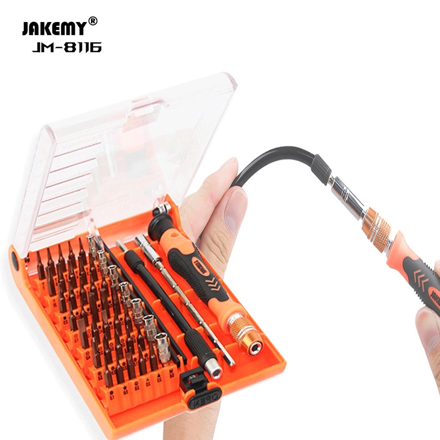 Jakemy JM-8116 Obeng Set 45 in 1 Untuk Service Laptop dan Komputer Original