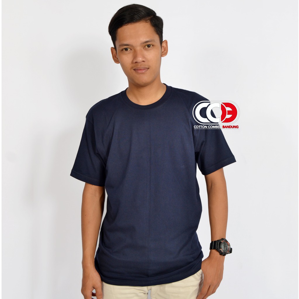  kaos  polos  navy  blue Shopee Indonesia