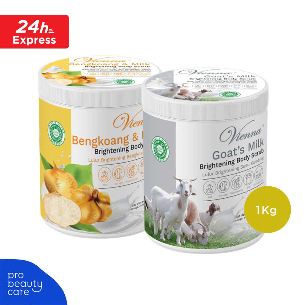 Vienna -  Body Scrub Lulur Badan Goats Milk &amp; Bengkoang (1kg)