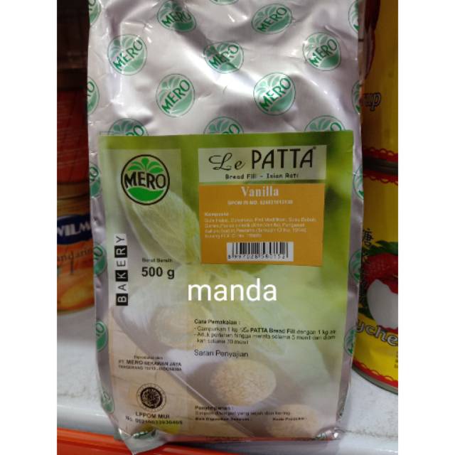 

Mero le patta bubuk isian roti Rasa Vanila 500gr