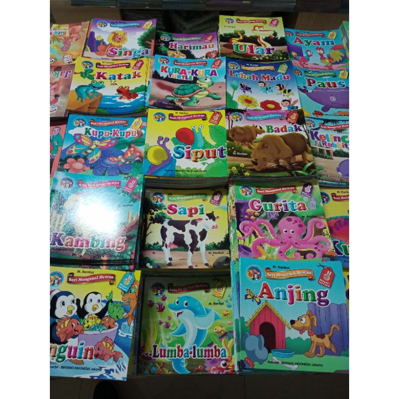 BUKU SERI MENGENAL HEWAN. BUKU BLINGUAL 2 BAHASA