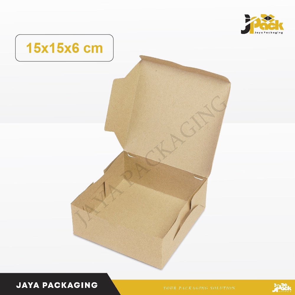 

Paper Kraft Box 15x15x6 cm (BA 31 K10) Paperkraft/lunchbox/boxmakanan/hampers/custom