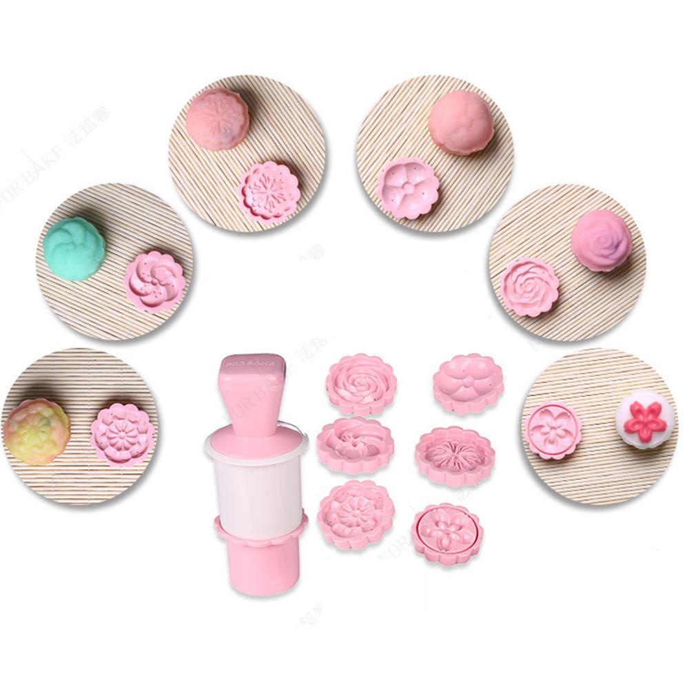 [Elegan] Cetakan Kue Bulan Moon Cake Hand Press Mid-Autumn Festival Moon Cake Alat Pastry Rumah Plastik