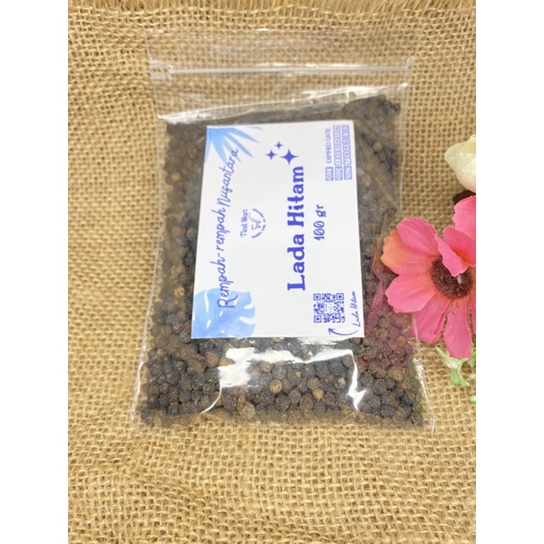 100gr | BIJI LADA HITAM ASLI | WHOLE BLACK PEPPER | herbal asli alami bumbu dapur penyedap masakan rempah nusantara indonesia