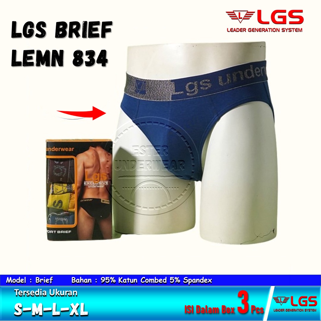 Celana Dalam Pria LGS 834 ISI 3 PCS | Brief Exclusive