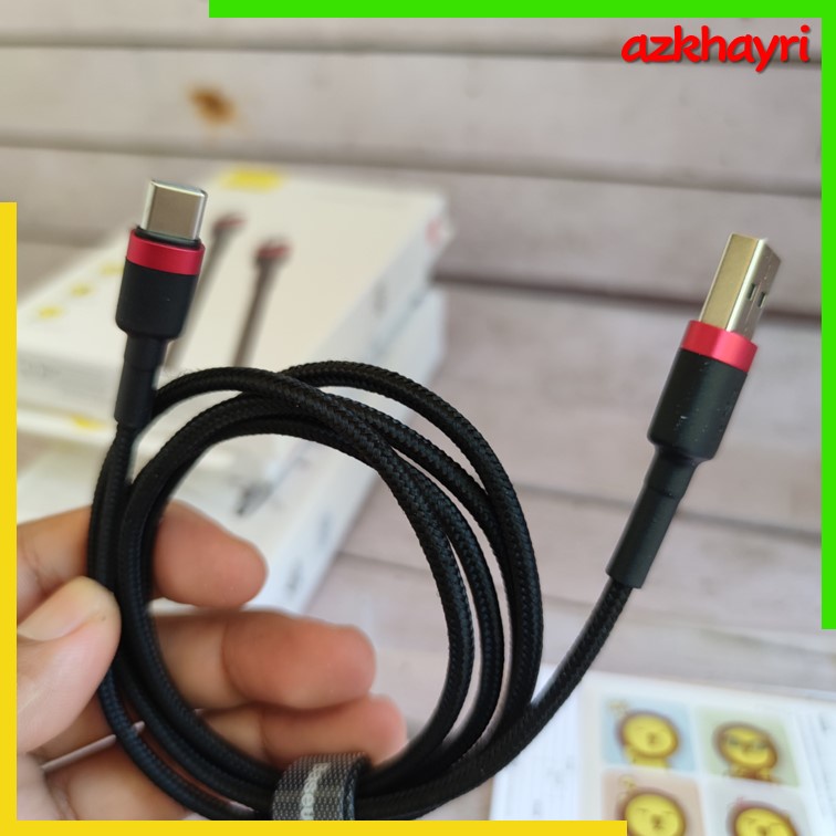 Baseus Cafule USB Cable Data Type-C Tipe C Quick Charge HandPhone Kabel Original