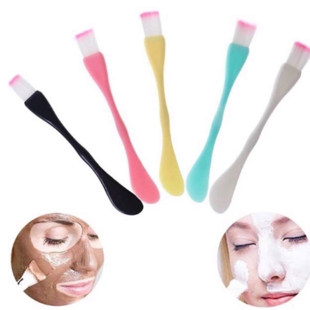 [ 2 in 1 Double-head Colourful  Silicone Brush ] [ Eyebrow Eyelash Extension Dual-Comb Brush  ] [ Facial Beauty Makeup Tools ]