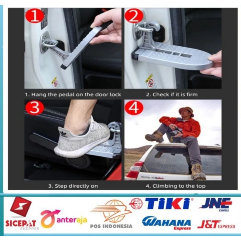 Alat injakan kaki Pintu Mobil Rooftop/Car Door Stepper Step Hoked