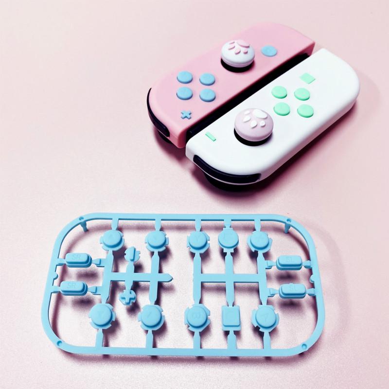 16pcs Tombol Pengganti Tekstur Matte Lembut Ramah Kulit Untuk Nintendo Switch Joycon