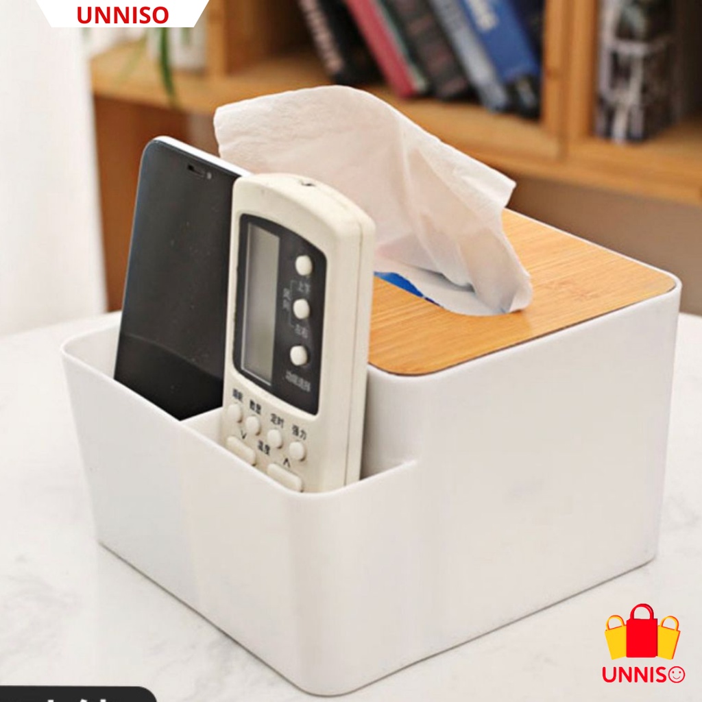 UNNISO - Kotak Tissue Organizer With Storage Holder TT07