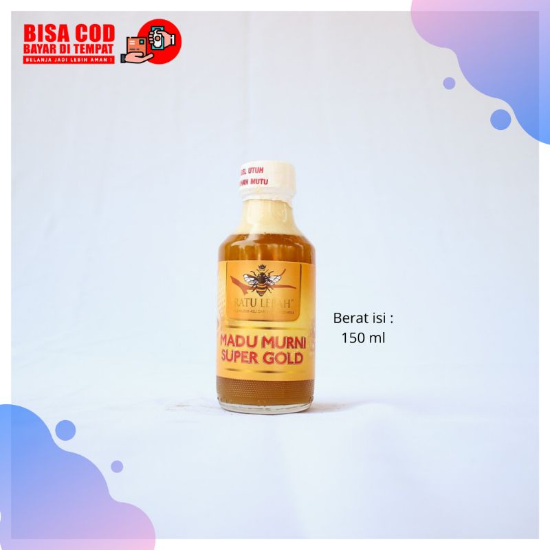 

Madu Murni Super Gold Ratu Lebah 150 ML Madu Murni Extrak Beepollen + Royal Jelly + Propolis