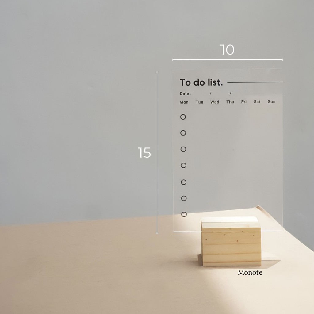 

[CLEARANCE SALE] To do list #Vol.1 | Akrilik Planner / Acrylic Planner Monote