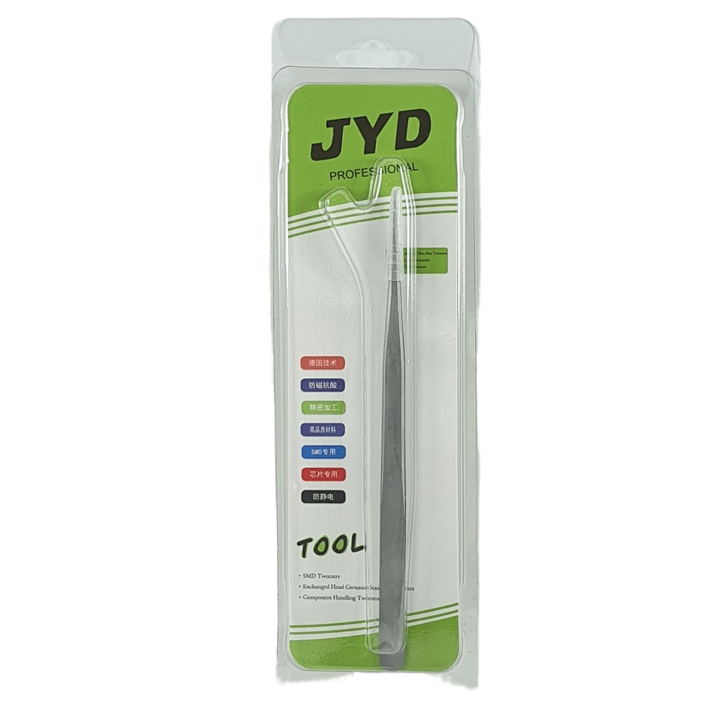 Pinset JYD Silver 14cm Pencapit Lurus Runcing 14 cm Tweezer 11 TS ESD