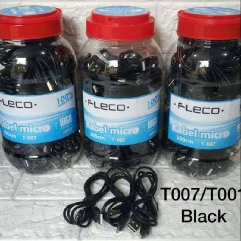 KABEL DATA FLECO MICRO BULAT T-007 murah meriah