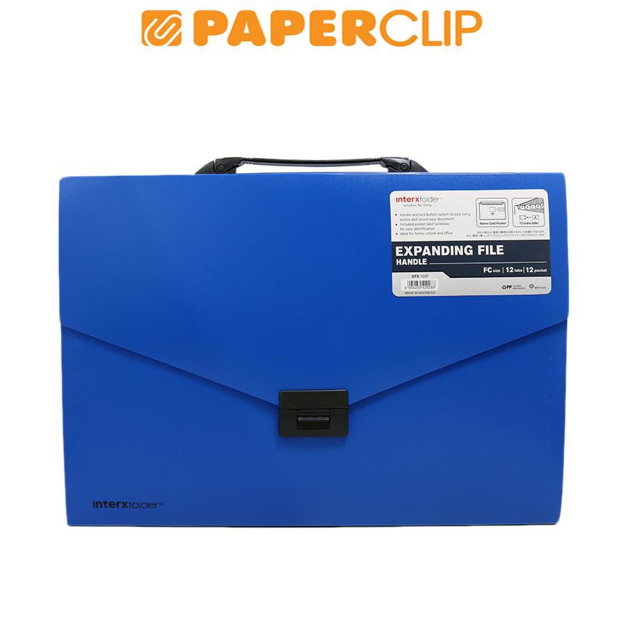 

EXPANDING FILE HANDLE INTERX EFX100F F4 BLUE