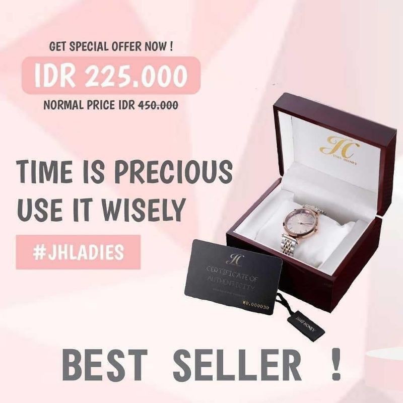 Jam Tangan Wanita Rantai Stainless Jims Honey Time Piece 2139 by Jims honey
