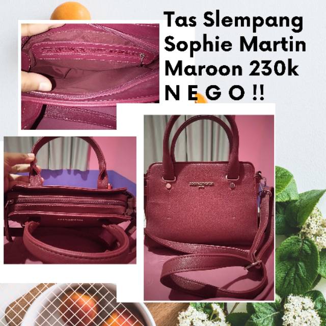 PL Tas Slempang Maroon Sophie Martin