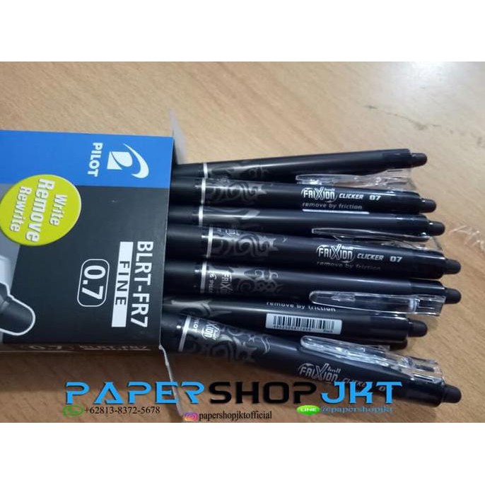 

GROSIR!!! Pulpen Pen Frixion Pilot 0.7 HITAM ( Bisa Dihapus ) BERKUALITAS
