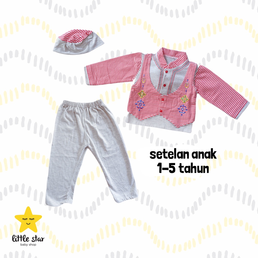 Koko Setelan Lebaran Anak Cowok | Set Baju Idul Fitri Boy