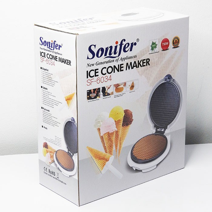 Sonifer SF-6034 SF6034 Ice Cone Maker Alat Pembuat Kerucut Es Krim