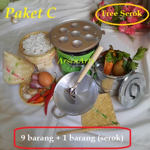 Mainan Masak Masakan Anak Perempuan Paket SC Alat Masak Tradisional Versi Mini 10 Barang Kompor BB Spirtus