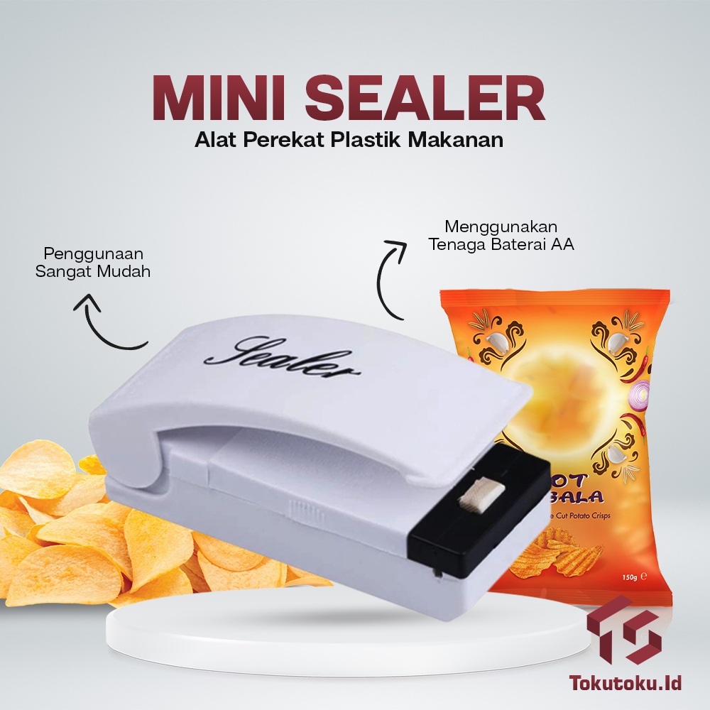 Mini Hand Heat Sealer Perekat Plastik Makanan Segel Bungkus Elektrik