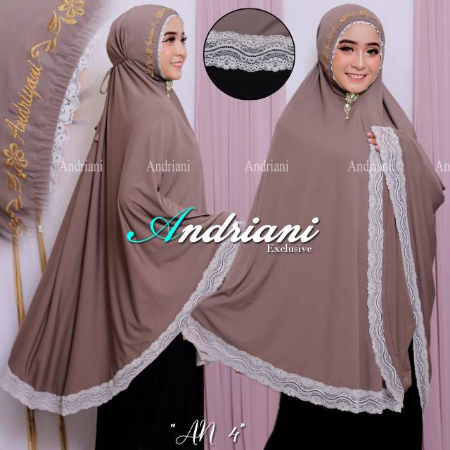 Hijab Andriani kerut renda