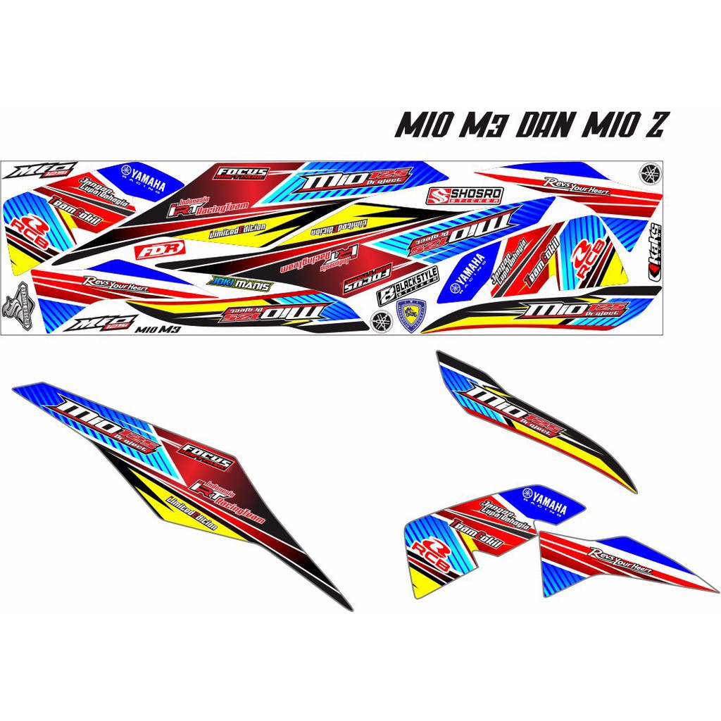 COD - STRIPING VARIASI LIS YAMAHA MIO M3 MIO 125 MIO Z / VARIASI STIKER STRIPING MIO M3 / MIO Z VARI