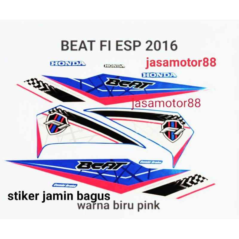 LIS STRIPING STIKER HONDA BEAT F1 ESP 2016 BIRU PINK