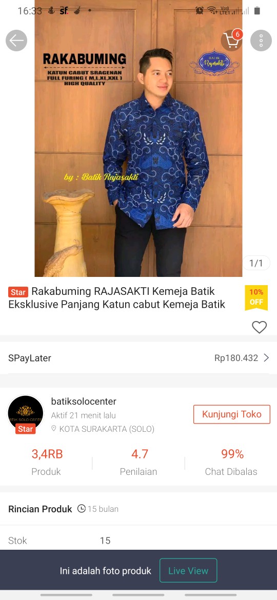 Rakabuming Rajasakti Kemeja Batik Eksklusive Panjang Katun Cabut Kemeja Batik Warna Navy Biru