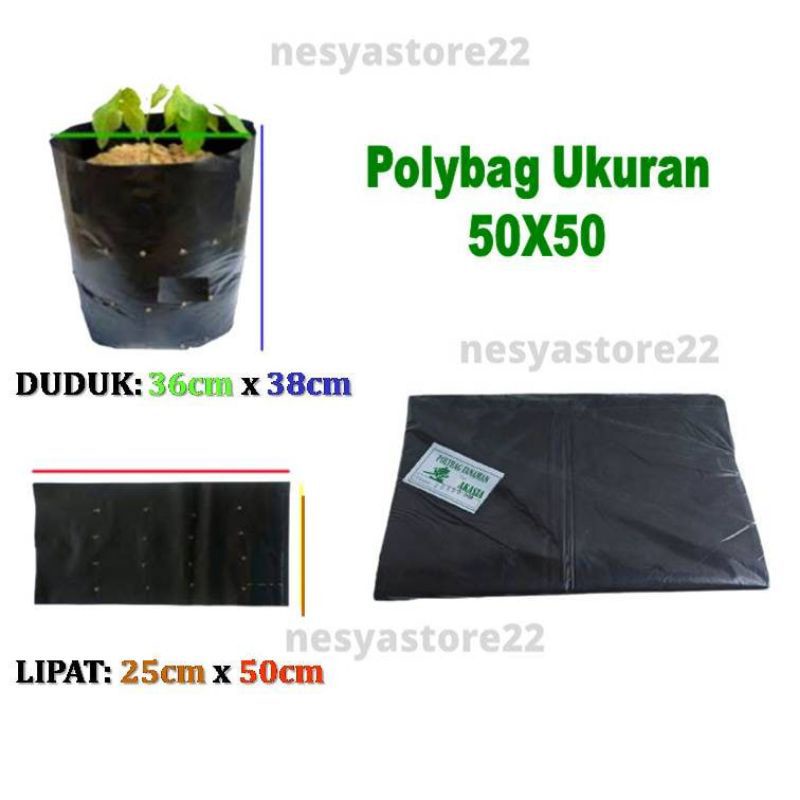 Polibag Polybag Polibek Ukuran 50x50 Eceran 1 Lembar