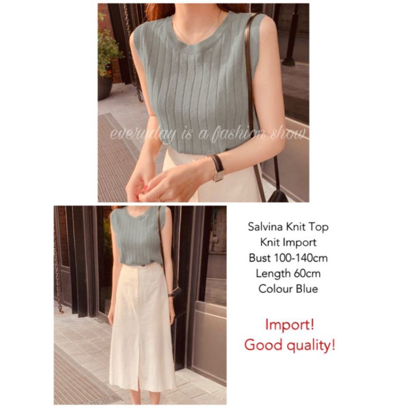 ER43 SALVINA KNIT TOP BAJU ATASAN WANITA IMPORT