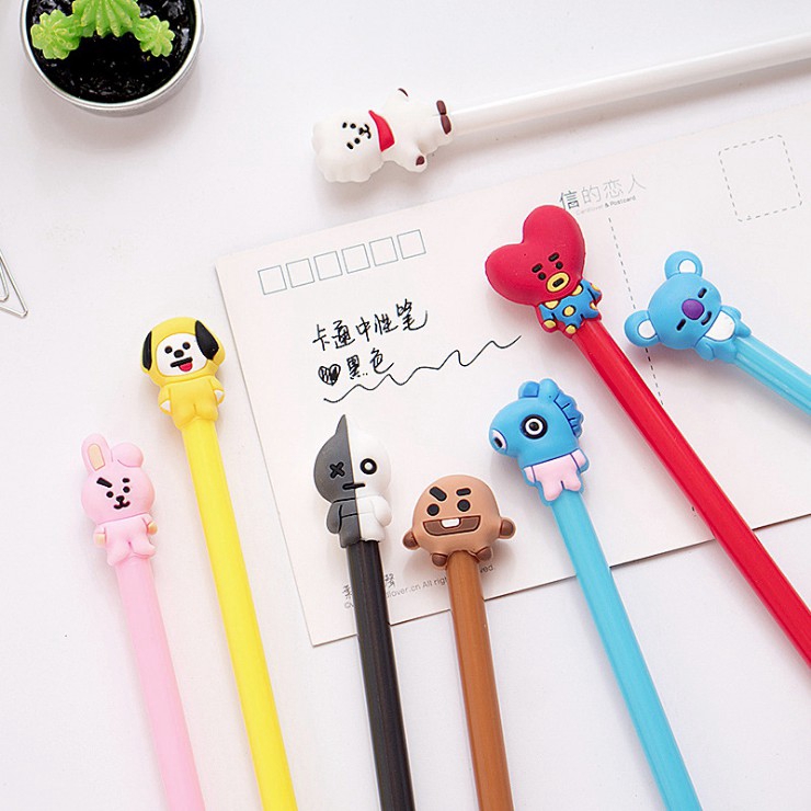 KPOP PENA BTS ARMY CUTE CARTOON BT21 BANGTAN BOYS ARMY RJ TATA PEN PULPEN BT 21 PN022